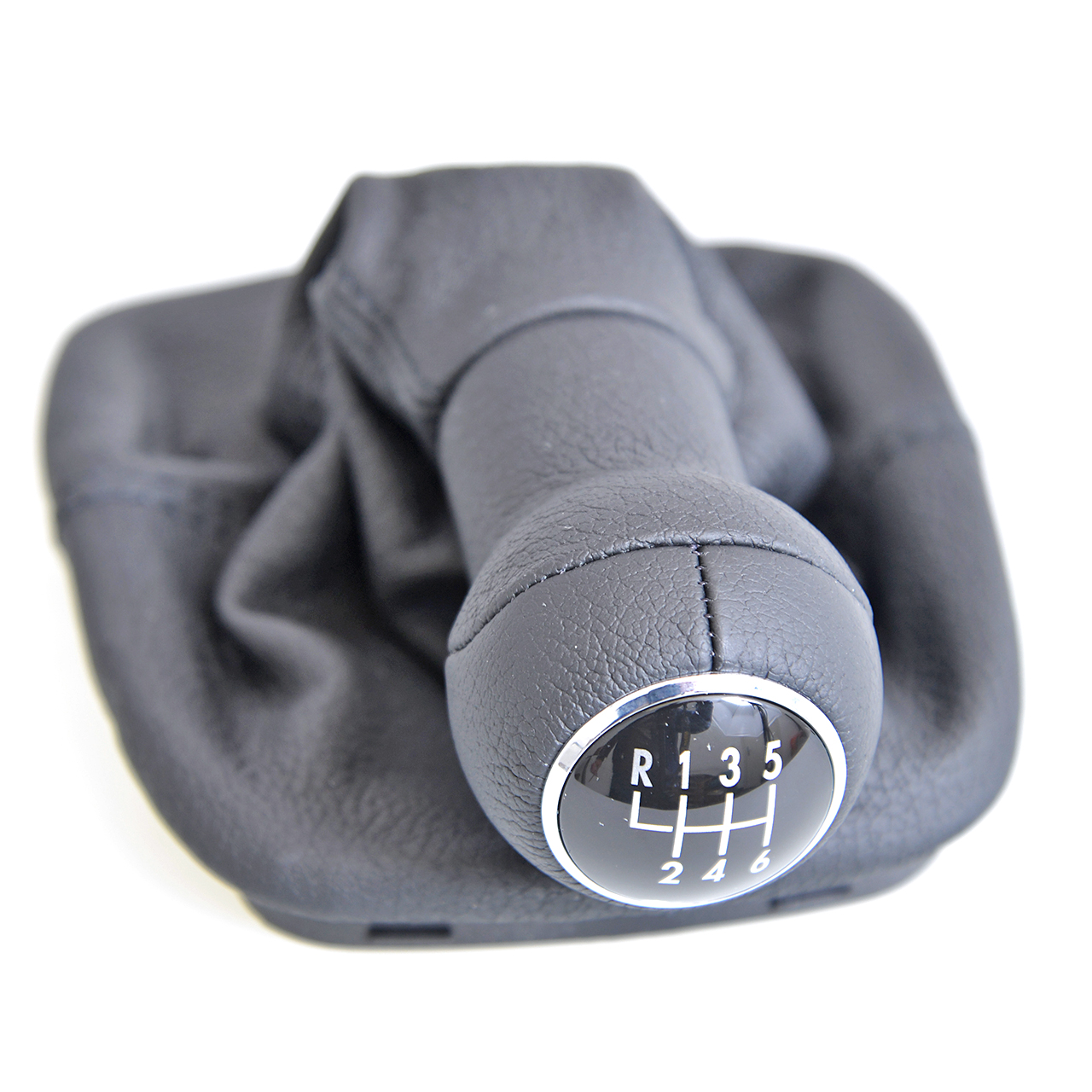 Schalthebelknopf mit Schalthebelverkleidung Leder schwarz 1J0711113R E74