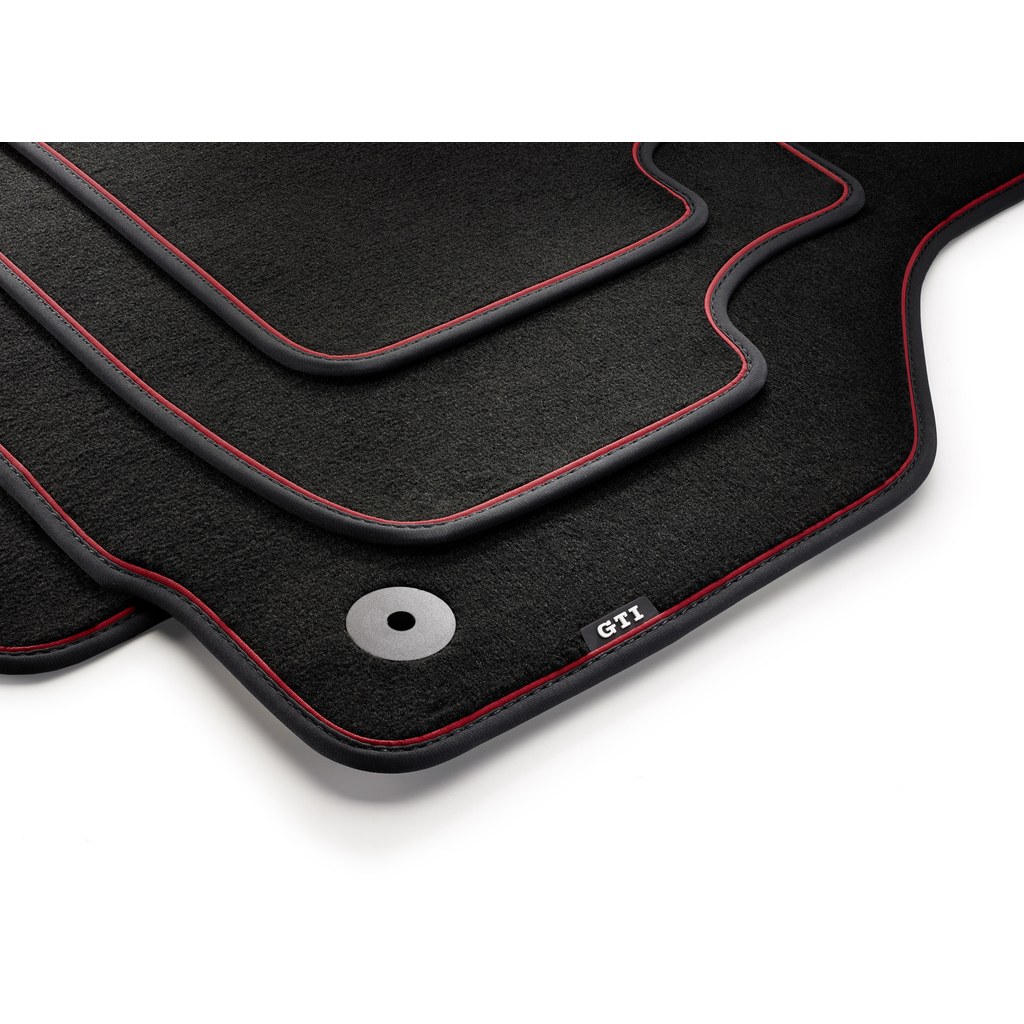 VW Golf GTI Textilfussmatte vorn und hinten Schwarz/Rot 5G1 061 270 AHY