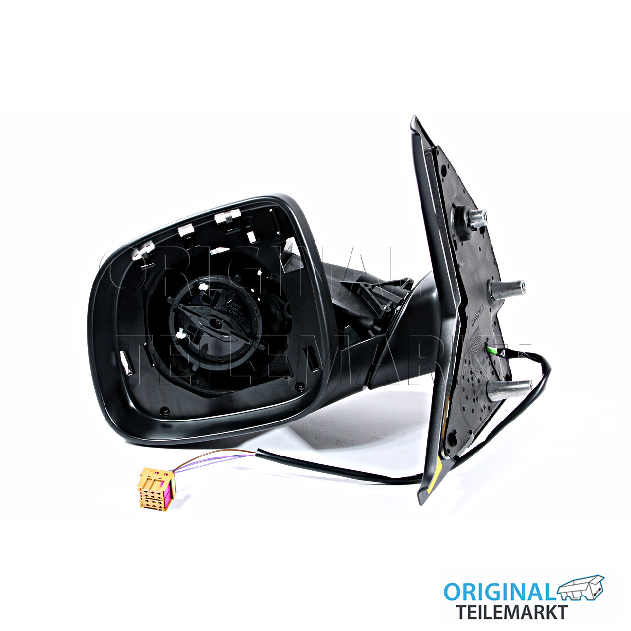 Spiegelgeh. links für Fahrzeuge mit Außenspiegel elektrisch verstellbar und beheizbar satinschwarz