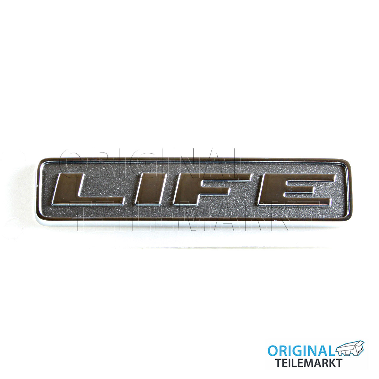 Plakette 5K7853688  YIO (selbstklebend), chrom/warm grey, links u. rechts