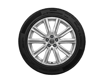  Winterkomplettrad im 5-V-Speichen-Design 4M8 073 220 8Z8 brillantsilber, 8,5 J x 20, 265/50 R 20 11