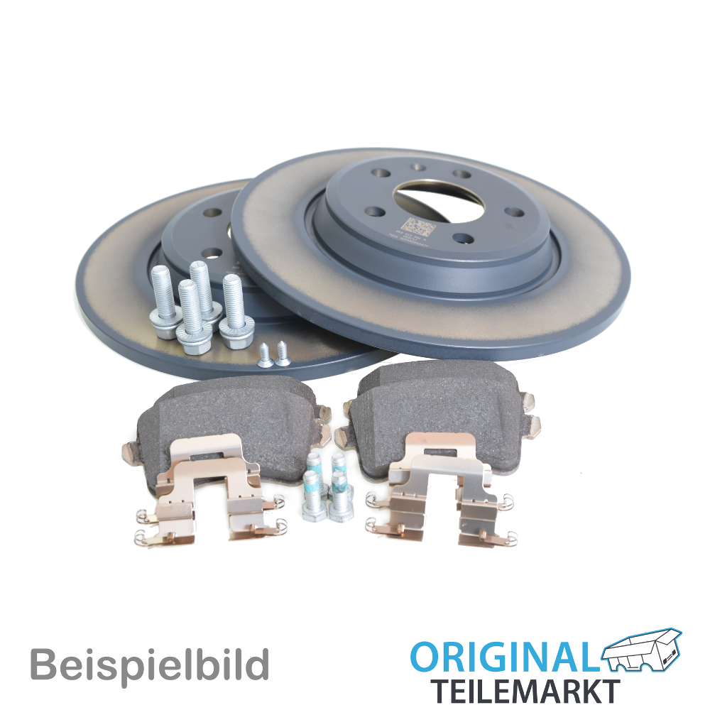 1 Satz Bremsscheiben mit Bremsbelägen hinten komplett 8P0 098 601 L