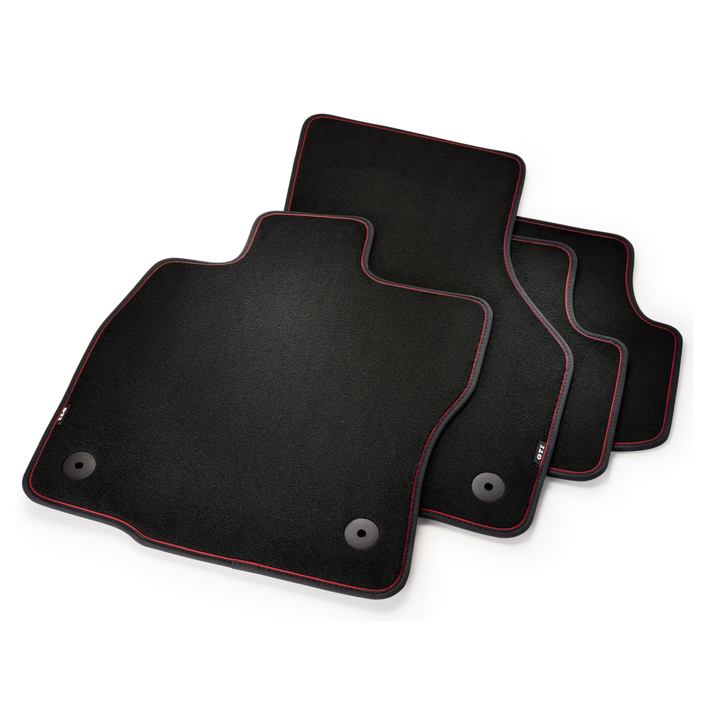 VW Golf GTI Textilfussmatte vorn und hinten Schwarz/Rot 5G1 061 270 AHY