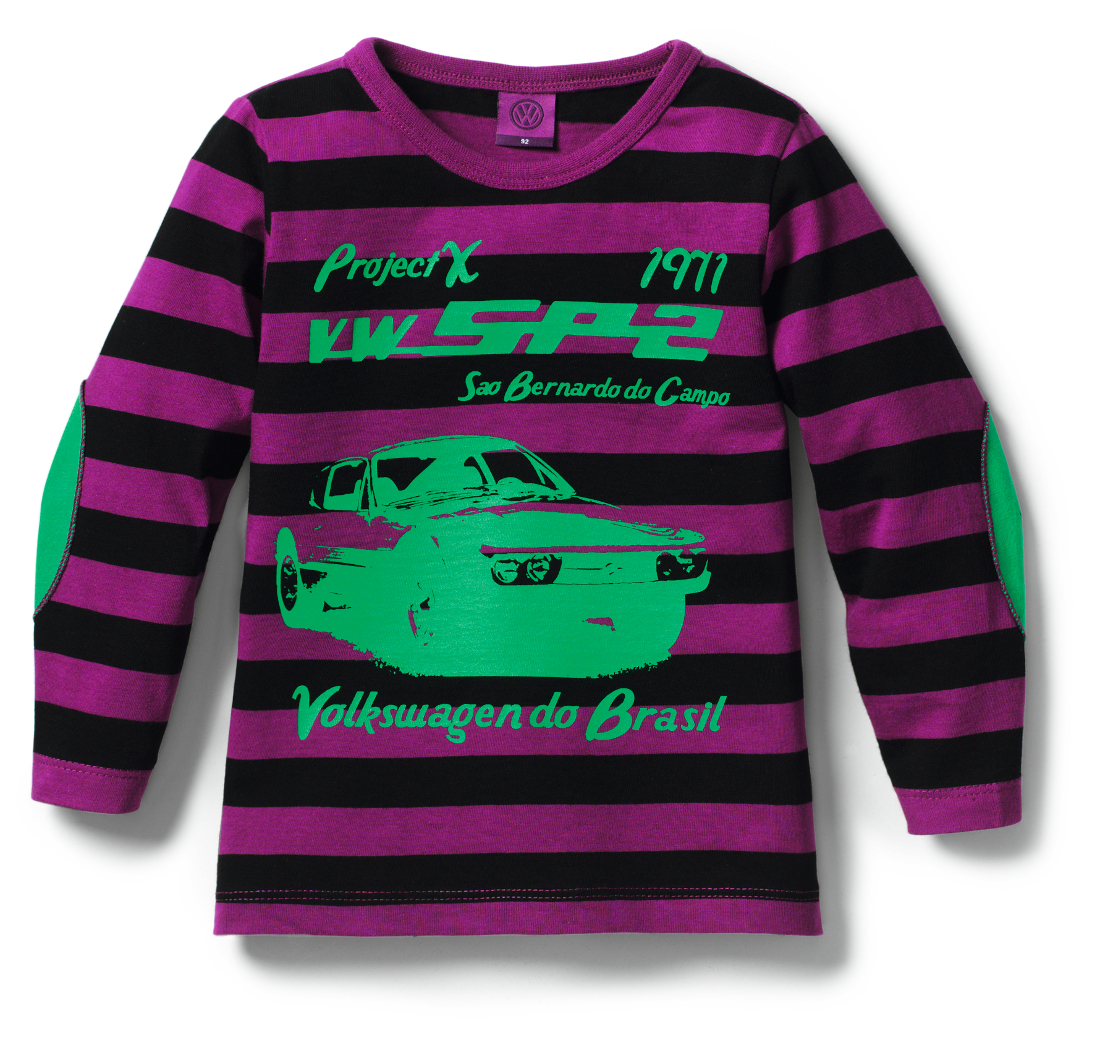 VW Langarm-Shirt Lila/Schwarz Gr. 104