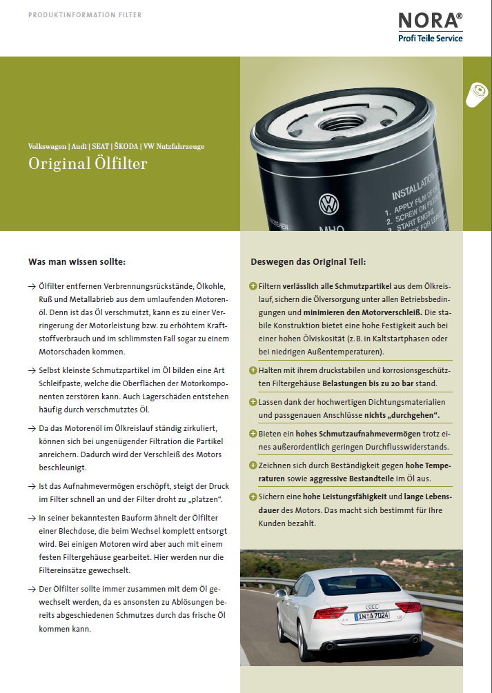 Filtereinsatz mit Dichtung 03H115562