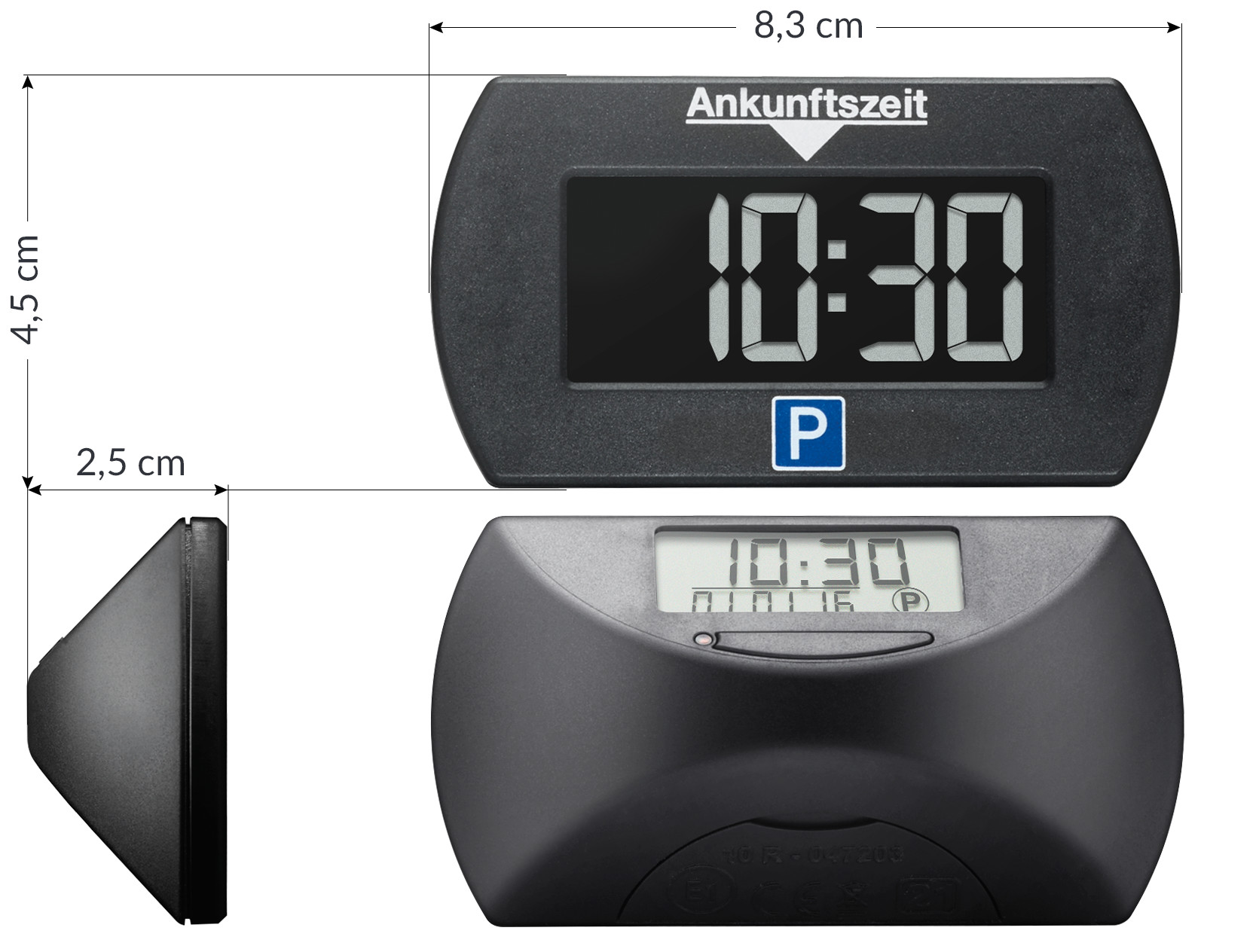 PARK MINI elektronische Parkscheibe Schwarz
