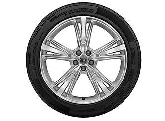  Winterkomplettrad im 5-Segmentspeichen-Design 4M8 073 221 LD8 Galvanosilber Metallic, 10 J x 21, 28