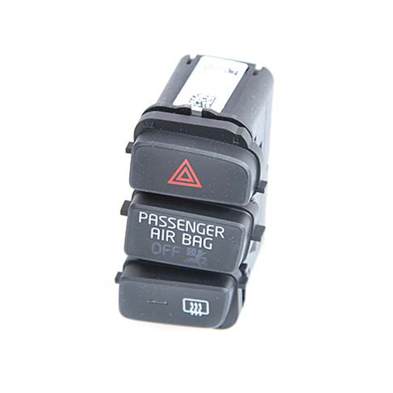 Bedieneinheit , mit Tastenkennz. Warnbl., Beifahrerairbag OFF und Heckscheibenheizung satinschwarz