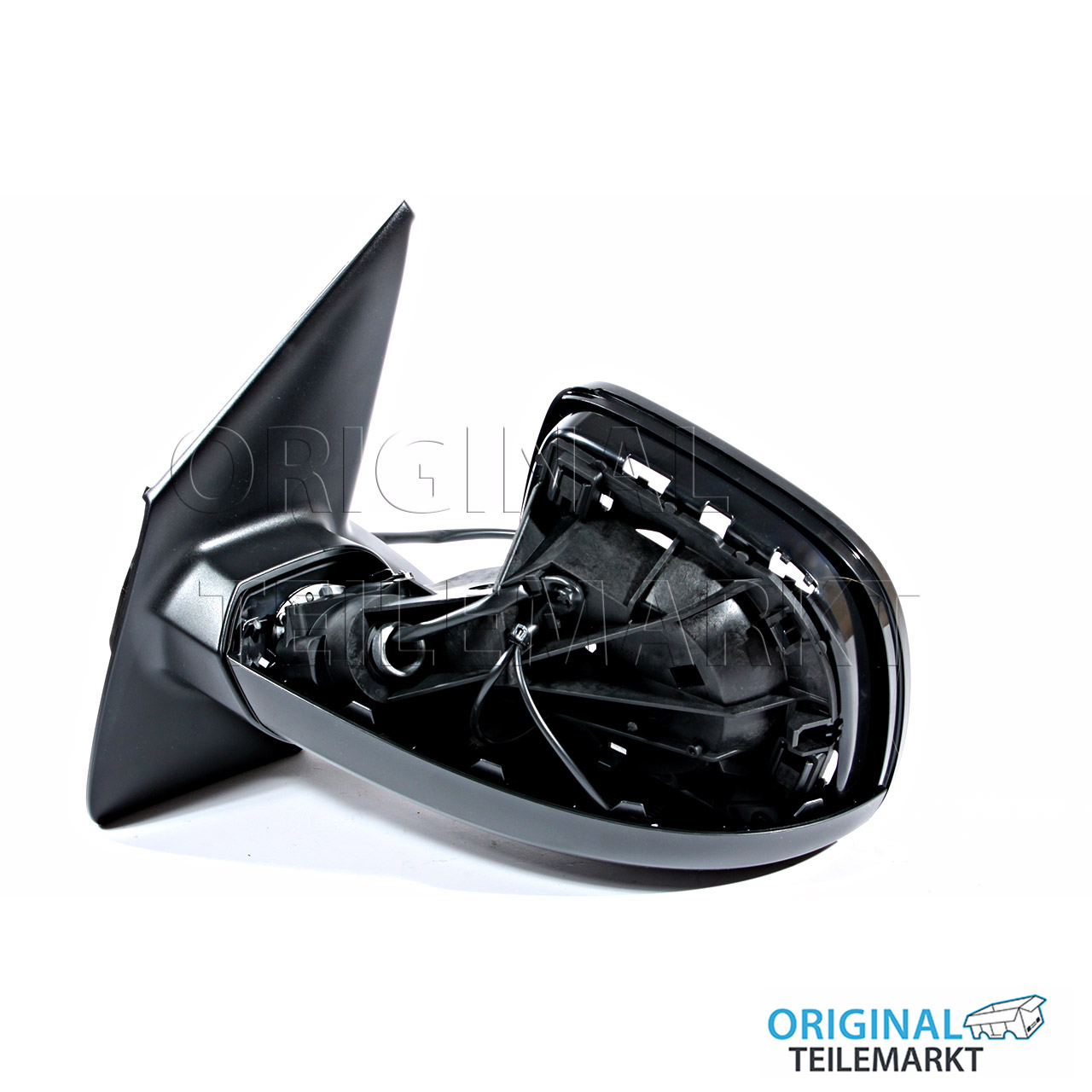 Spiegelgeh. links für Fahrzeuge mit Außenspiegel elektrisch verstellbar und beheizbar satinschwarz