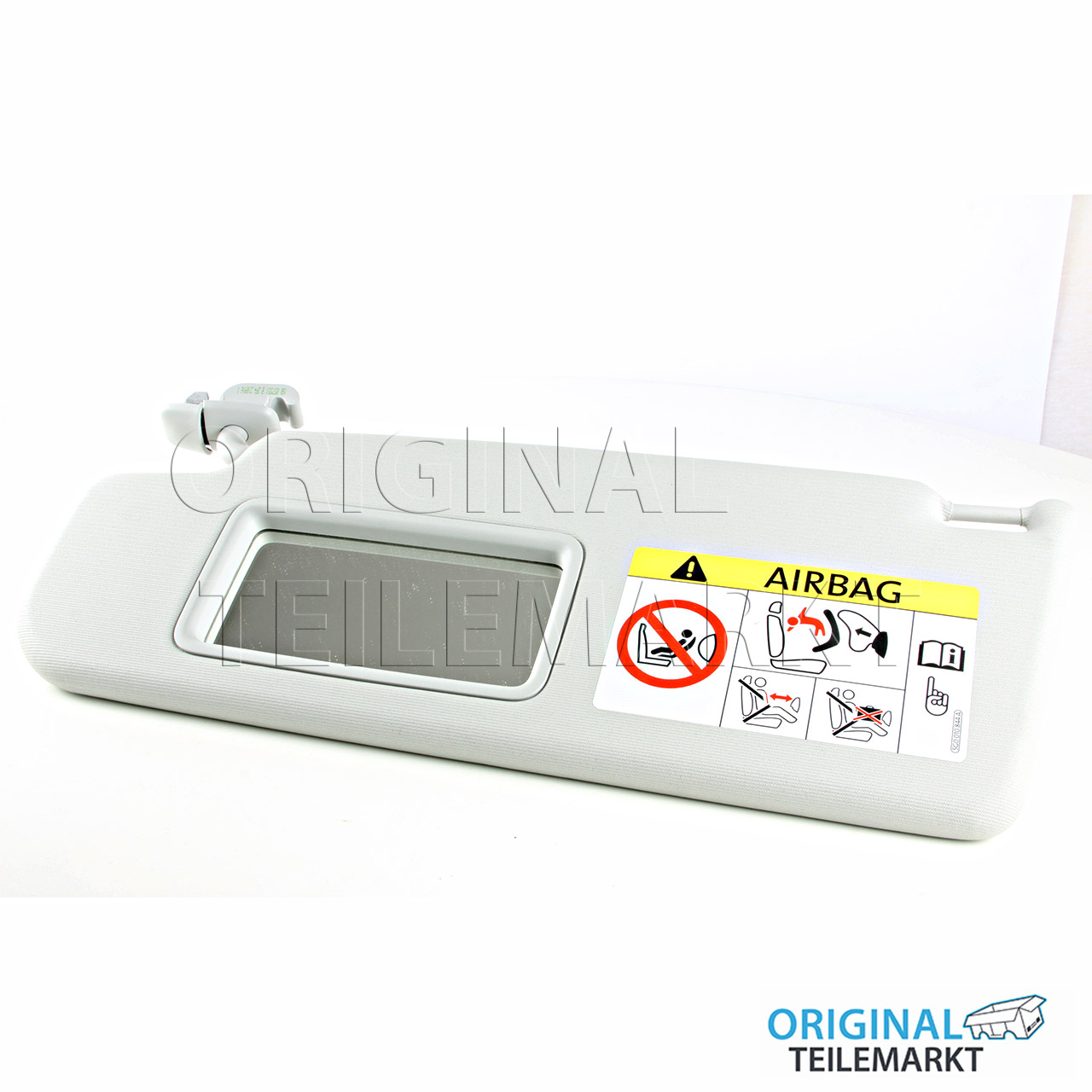 Sonnenblende links mit Spiegel perlgrau 1S0857551B 2F4