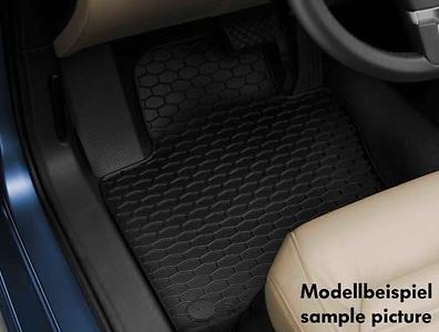 1 Satz Gummifussmatten vorn und hinten Schwarz VW Touareg (7P)
