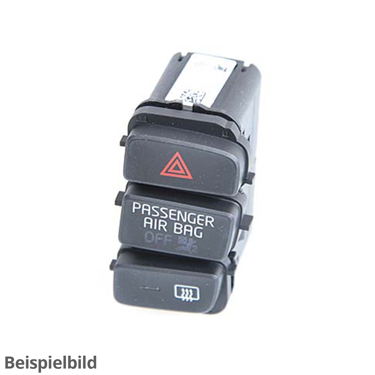 Bedieneinheit , mit Tastenkennz. Warnbl., Beifahrerairbag OFF und Sitzheiz. satinschw.