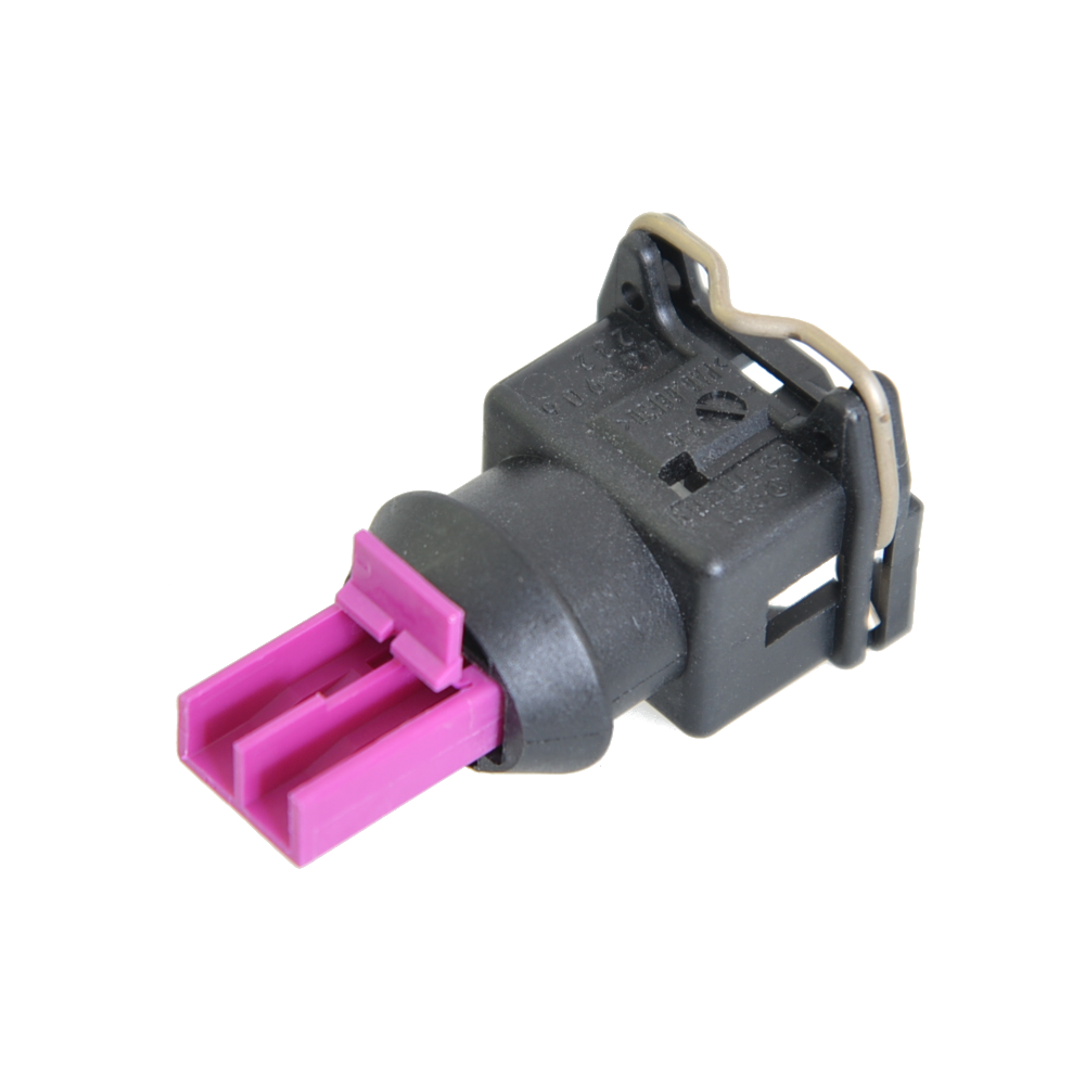 Flachkontaktgehäuse mit Dichtung   2 polig 443906232