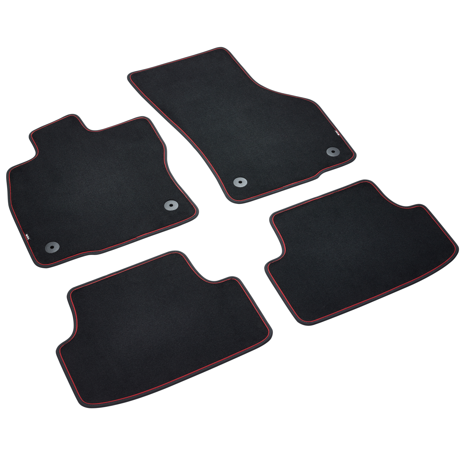 VW Golf GTI Textilfussmatte vorn und hinten Schwarz/Rot 5G1 061 270 AHY