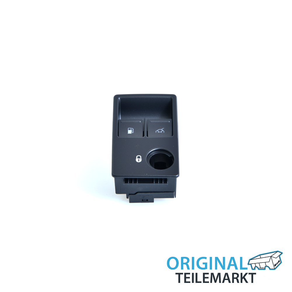Drucktaster  für elektrische Klappenschloss- und Kraftstoffeinfüllklappenbetätigung schwarz