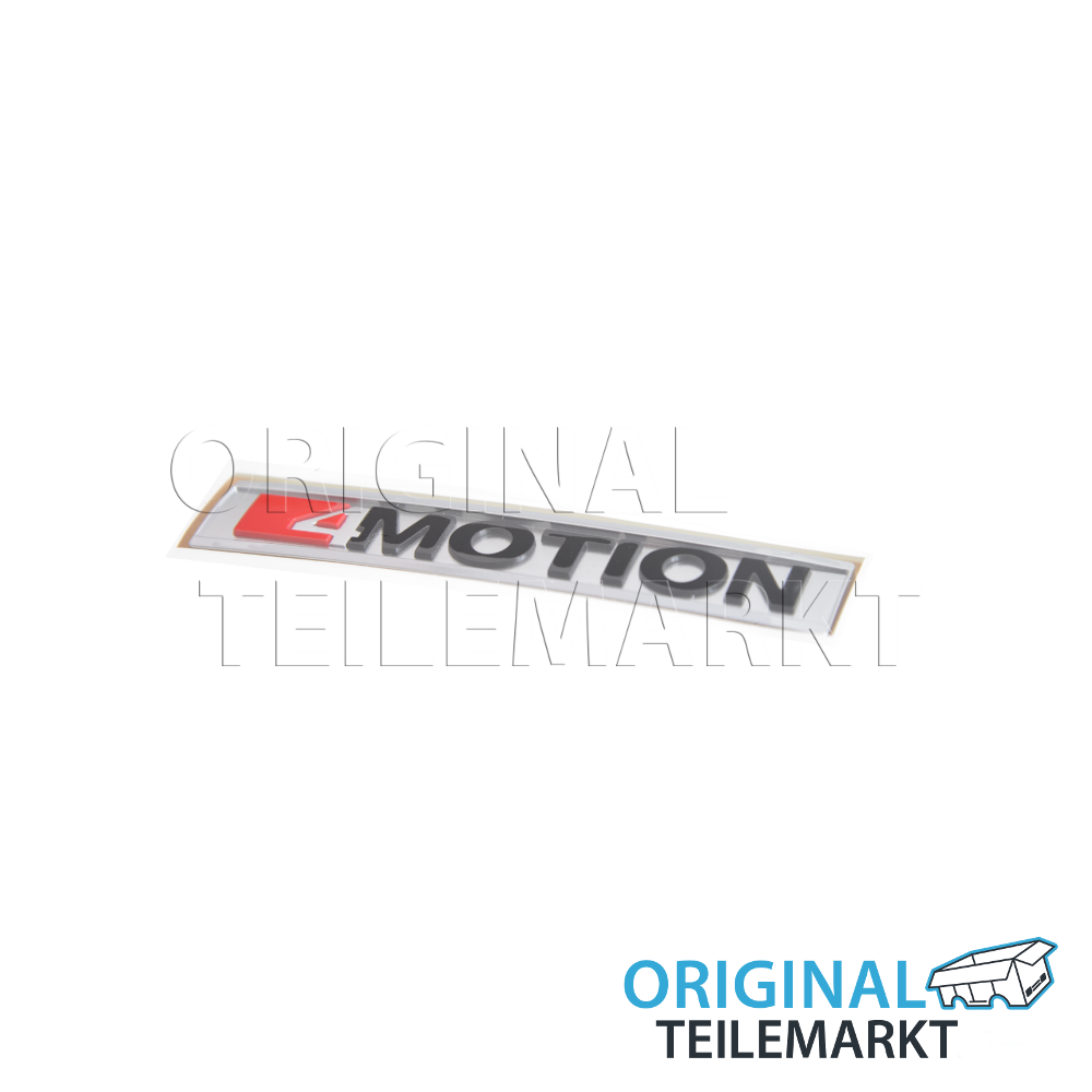 Schriftzug 7E0853675MMGM 4MOTION  schwarz-hochglänzend/chrom/alu/tornadorot