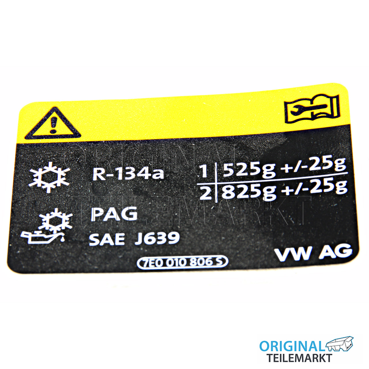 Kennschild AC 7E0010806S